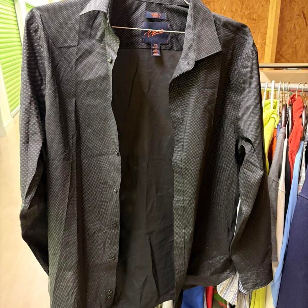 Egara Men's Black and Navy Shirt